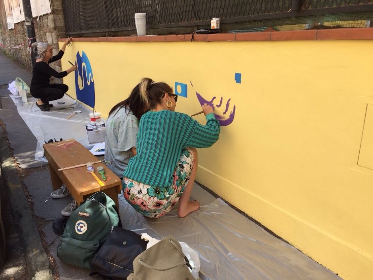 Fotografia murales per la scuola dell'infanzia Garibaldi di Carrara