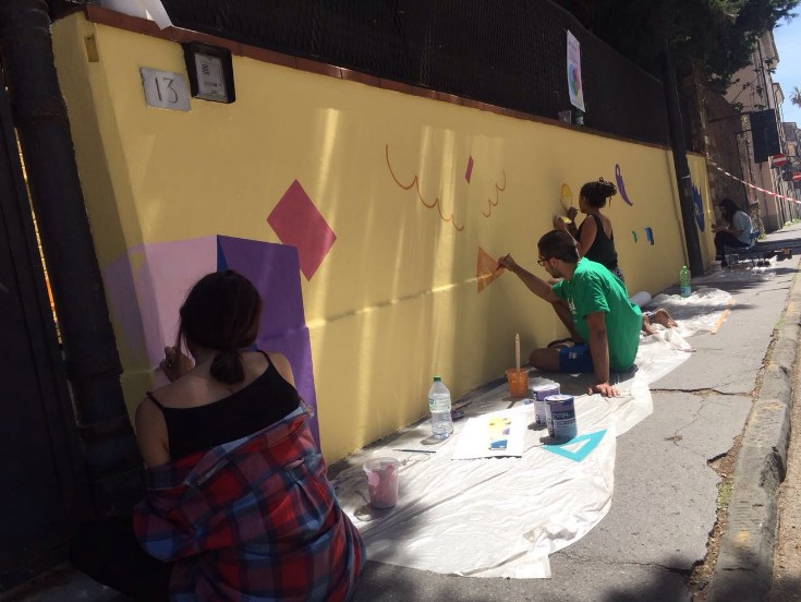 Fotografia murales per la scuola dell'infanzia Garibaldi di Carrara