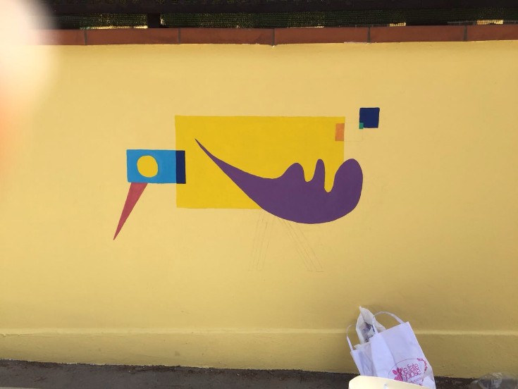 Fotografia murales per la scuola dell'infanzia Garibaldi di Carrara