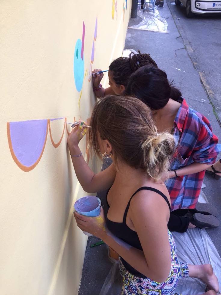 Fotografia murales per la scuola dell'infanzia Garibaldi di Carrara