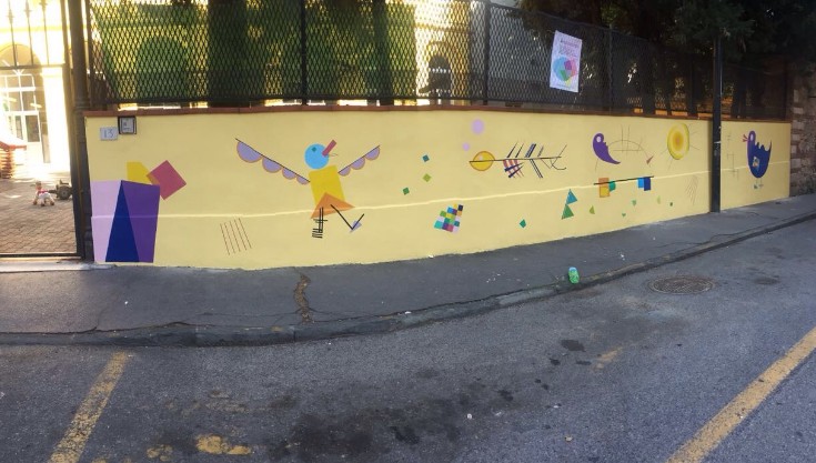 Fotografia murales per la scuola dell'infanzia Garibaldi di Carrara