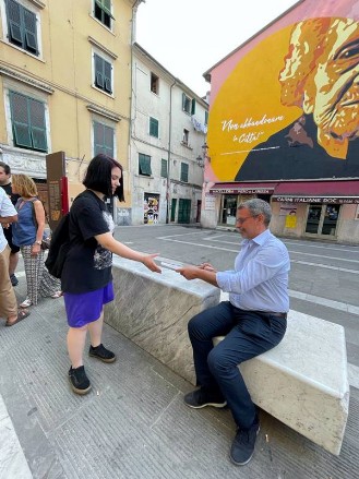 Fotografia di un momento dell'incontro col senatore Endrizzi