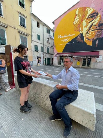 Fotografia di un momento dell'incontro col senatore Endrizzi