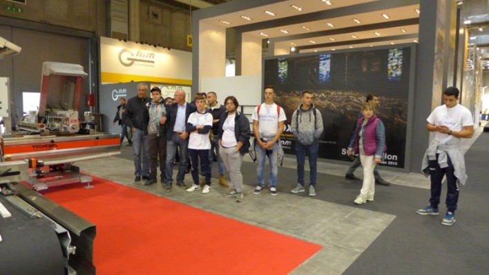 Fotografie di alcuni momenti della visita a Marmomac 2015