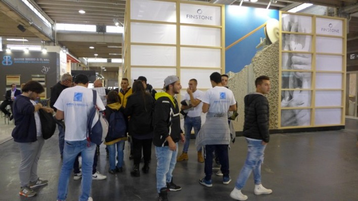 Fotografie di alcuni momenti della visita a Marmomac 2015