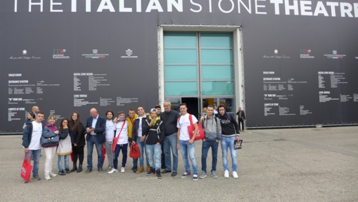 Fotografie di alcuni momenti della visita a Marmomac 2015